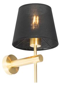 Applique moderna in ottone con nero - Pluk