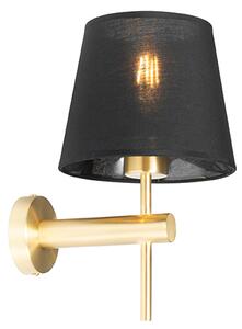 Applique moderna in ottone con nero - Pluk