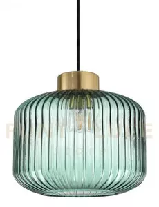 Mint lampadario a sospensione in vetro verde 24cm 1 luce attacco e27