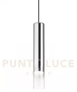 Look round sospensione 1 luce attacco gu10 d.6x40cm trasparente