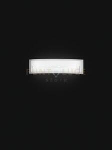 Overlap applique led 18w 1551lm 3000k in vetro bianco e satinato fi