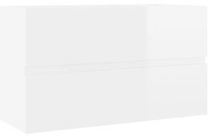 Mobile Lavabo Bianco Lucido 80x38,5x45 cm in Legno Multistrato