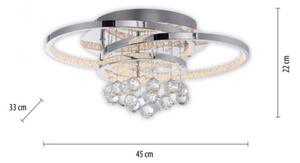 Paul Neuhaus 6267-17 - Plafoniera LED ROTAZO LED/32W/230V diametro 45 cm cromo
