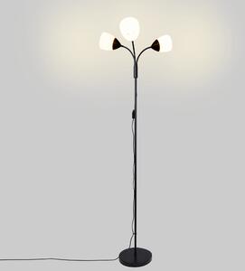 Lampada da terra Dhalia nero, in metallo, H 190 cm, E27 3xINSPIRE