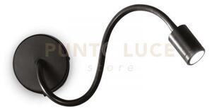 Lampada da parete focus 1 ap nero