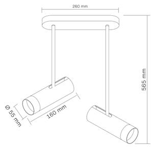 Faretto PORTO 2xGU10/10W/230V bianco