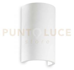 Flash applique a parete in gesso bianco verniciabile arrotondato 1 
