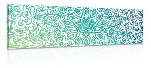 Stampa su tela – Mandala verde acqua