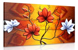 Stampa su tela – Fiori in stile etnico