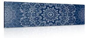 Quadro su tela – Mandala blu con motivo astratto
