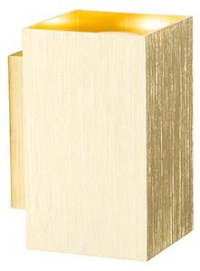 Applique moderna quadrata oro 2 luci - Sandy