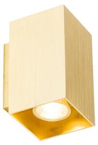 Applique moderna quadrata oro 2 luci - Sandy