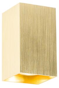 Applique moderna quadrata oro 2 luci - Sandy