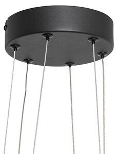 Lampada a sospensione nera incl. LED dimmerabile a 3 livelli 6 luci - Jolanta