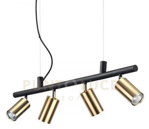 Dynamite sospensione con 4 faretti orientabili tondi attacco gu10 
