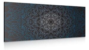 Stampa su tela – Mandala ornamentale su sfondo nero