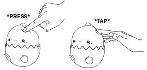 Lampada tattile per bambini a LED RGBW Dimmerabile BABY DINO LED/0,75W/5V 1200mAh blu