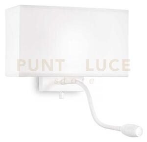 Hotel applique led 3000k 1,5w 50 lm + 1 luce attacco e27 doppio in