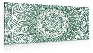 Stampa su tela – Mandala armonia su sfondo verde
