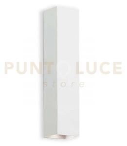 Look square applique a parete 2 luci attacco gu10 bianca 30cm l.6cm