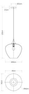 Globo 15548H2 - Lampadario a sospensione con filo MAXY 1xE27/60W/230V nero