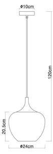 Globo 15548HG - Lampadario a sospensione con filo MAXY 1xE27/60W/230V rame