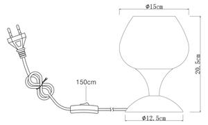 Globo 15548T2G - Lampada da tavolo MAXY 1xE27/40W/230V rame