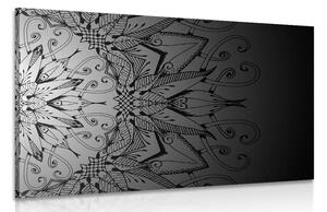 Quadro su tela – Mandala in bianco e nero