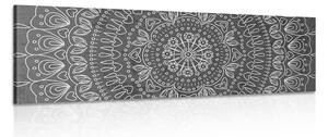 Stampa su tela – Mandala disegnata a mano in bianco e nero