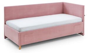 Letto da bambini con sponde rosa imbottito con contenitore con rete inclusa 90x200 cm Cool – Meise Möbel
