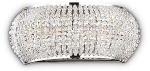 Pasha' applique a parete in cristallo 3 luci attacco g9 cromo lampa