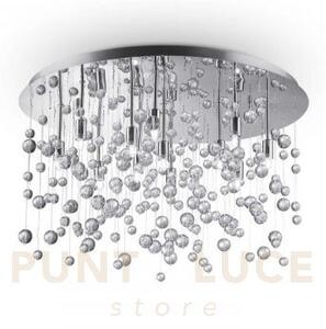 Neve lampadario da soffitto cromo 12 luci attacco e14 63cm in metal