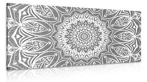 Quadro su tela – Mandala armonia in bianco e nero