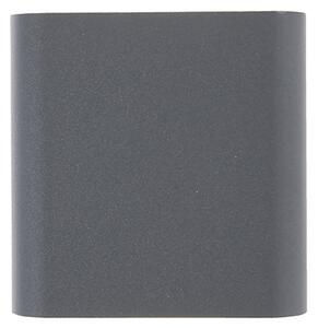 Applique moderna grigio scuro incl. LED IP54 quadrata - Evi