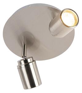 Faretto da bagno moderno in acciaio 2 luci IP44 - Ducha