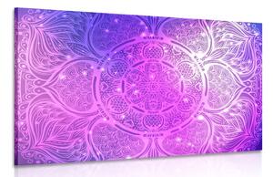 Quadro su tela – Mandala indiana con sfondo galattico