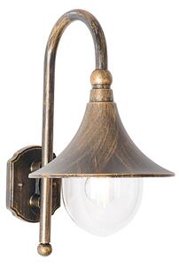Lampada da parete per esterni classica oro antico IP44 - Daphne
