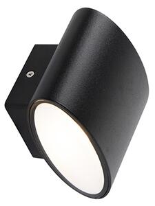 Lampada da parete per esterni moderna nera con LED IP44 - Ovum