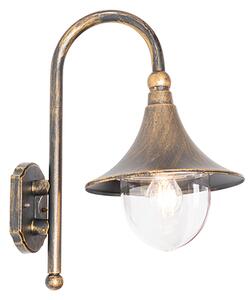 Lampada da parete per esterni classica oro antico IP44 - Daphne