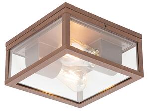 Plafoniera industriale marrone ruggine IP44 2 luci - Charlois
