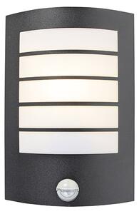 Lampada da parete per esterni nera IP44 con sensore di movimento - Miro