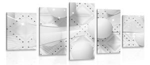 Quadri 5 pezzi – Lusso in bianco e nero