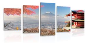 Quadri 5 pezzi – Autunno in Giappone
