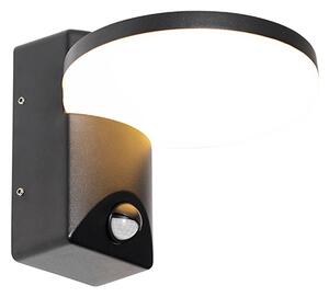 Lampada da parete per esterni nera con LED IP54 sensore di movimento - Esmee