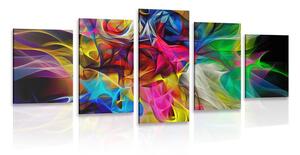 Quadri 5 pezzi – Caos colorato astratto