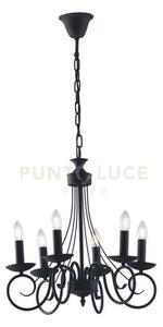 Lampadario beatrice antracite 6xe14 50x120cm i-beatrice-6