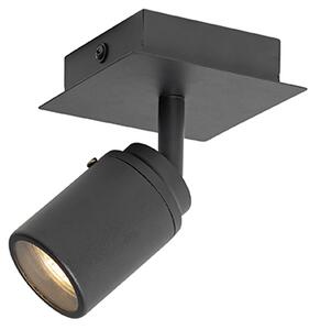 Faretto da bagno moderno nero quadrato IP44 - Ducha