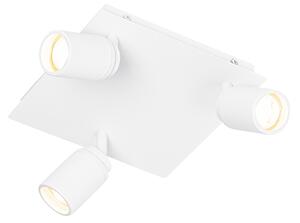 Faretto da bagno moderno bianco quadrato 3 luci IP44 - Ducha