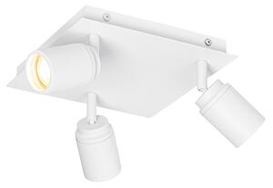 Faretto da bagno moderno bianco quadrato 3 luci IP44 - Ducha