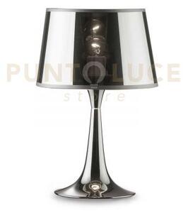London lampada da tavolo 1 luce attacco e27 in metallo cromo h.36,5cm